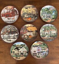 Charles Wysocki’s Peppercricket Grove 8 Plates MINT The Bradford Exchange 1993 picture