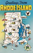 c1960 Greetings from Rhode Island, Map of Activities. Unposted picture