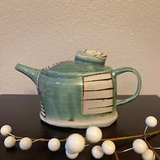 Vintage Rare Oriental Green Unique Teapot Tea Pot picture