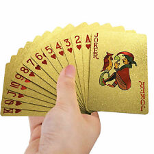 Waterproof Plastic Playing Cards Collection Gold Diamond Poker Game Card picture