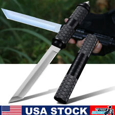 Tactical Survival Fixed Blade Military Hunting Knife Pipe Knives Black 11.4
