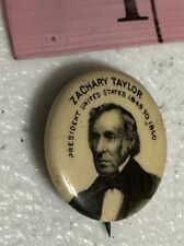 1890's Zachary Taylor President Set Whitehead & Hoag Pinback Button Antique Pin picture