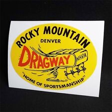 Rocky Mountain Dragway Denver Vintage Style DECAL, Vinyl STICKER, racing,hot rod picture