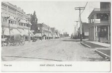 1909 Nampa, Idaho - First Street Businesses - Vintage Postcard picture