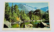 Vintage Postcard Bear Lake And Long’s Peak Rocky Mountains Colorado Scenic P2 picture