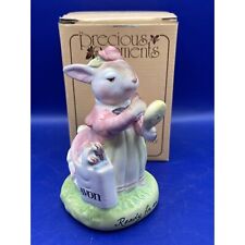 VTG Porcelain Figurine Ready For An Avon Day Bunny Rabbit Make-up Spring Easter picture