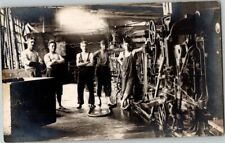 RPPC Vintage Maine Paper Mill machinery & Five Beef Cake Men 1907-1915 A615 picture