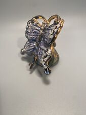 Blue Sky Clayworks BUTTERFLY figurine Blue Purple Green Gold picture