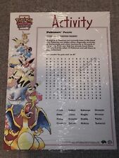 VTG Pokemon Trading Card Game League ACTIVITY SHEET 1999 TCG WoTC Kids Coloring picture