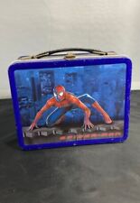 2001 NECA Spider Man METAL Lunch Box W/ Thermos Green Goblin Tobey Maguire (USED picture