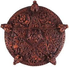 Large Knotwork Pentacle Wall Plaque Wood Finish picture