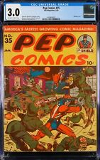 PEP COMICS #35 CGC GVG 3.0 (MLJ 1943) JAPANESE WWII BONDAGE COVER picture