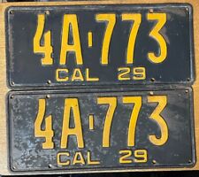 ( 2 ) - MATCHING PAIR - 1929 - CALIFORNIA LICENSE PLATES (5) DIGIT picture