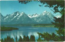 Beautiful View of Teton Range Across Jackson Lake, Wyoming 1973 Postcard picture
