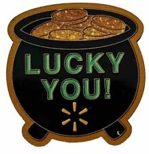 Rare LUCKY YOU Pot Of Gold  Patrick's Day Walmart Lapel Pin picture