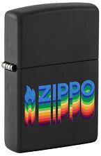 Zippo Lighter: Zippo Color Logos - Black Matte 48851 picture