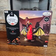 13.5’ Wide Inflatable Dragon + Animated Turning Head + LED Lights - HALLOWEEN picture