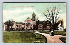 Lansing MI-Michigan, Industrial School, Antique, Souvenir, Vintage Postcard picture