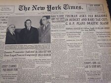 1953 JANUARY 10 NEW YORK TIMES - TRUMAN ASKS 78.6 BILLIONS IN BUDGET - NT 4659 picture