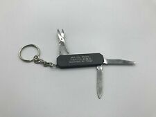 Small TOBACCO WORLD Advertising Keychain Pocket Knife Greenfield Wisconsin A6 picture