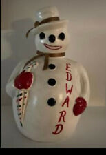 Vintage EDWARD the Snowman Piggy Bank picture