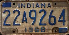 Vintage 1968 INDIANA License Plate - Crafting Birthday MANCAVE slf picture