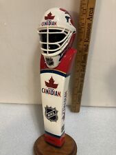 MOLSON CANADIAN NHL GOALIE HOCKEY PLAYER draft beer tap handle. MOLSON/COORS picture