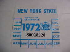 new york 1972 registration inspection sticker windshild picture