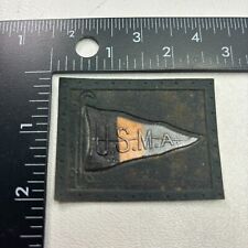 c 1910s US MILITARY ACADEMY West Point USMA PENNANT FLAG Tobacco Leather39RI picture