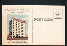 DALLAS, TX * THE MAYFAIR HOTEL * UNPOSTED VINTAGE Late 1930s LINEN picture