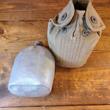 Vintage Antique WWI WWII US Military AGM Co 1918 Canteen w/ Cover agmco picture