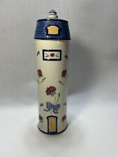LENOX POPPIES ON BLUE Poppies Barnyard Silo/Pasta Canister 15.5