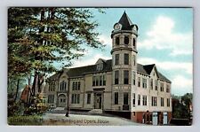 Littleton NH-New Hampshire, Town Building & Opera House, Vintage Postcard picture