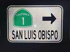 SAN LUIS OBISPO HWY 1 route road sign, California, CAL Poly, Pacific Coast Hwy picture