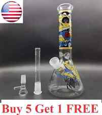 Wholesale 10 inch Glass Bong Water Smoking Pipe Bong Beaker 14mm Bowl clear picture