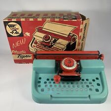 Vintage 1960s T. Cohn Plastic Dial Toy Typewriter in Original Box #824 picture