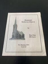 Rare 1931 Immanuel Lutheran Bay City Michigan Church Bulletin Program  picture