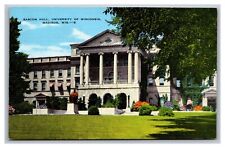 Madison, WI, University of Wisconsin, Bascom Hall, Linen Postcard Unposted picture