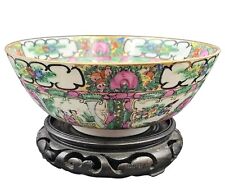 Vintage Famille Rose Medallion Bowl With Stand Japan picture
