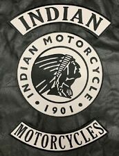 Embroidered INDIAN MOTORCYCLE JACKET VEST BACK PATCH (3PC FULL SET) picture