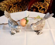 BEAUTIFUL PAIR OF SILVER PLATED BIRDS,( 2 PAIRS AVAILABLE) picture