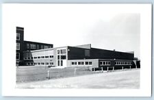 Mora Minnesota Postcard RPPC Photo Mora High School Building c1950's Vintage picture