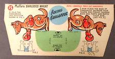 1953 F279-30 BOXING KANGAROOS Muffets Cereal circus action punch out CARD yy picture