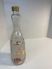 1950's Arrow Vodka Bottle gold/red Russian Cossack  Kremln with top About 12
