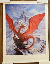 Vintage 1994 Paul Jannell Jaquays Dragon’s Crag Print Numbered Signed 102/500 picture