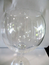 9'' MIKASA Balloon crystal glass vertical etched lined stemware minty wine glass picture