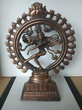 Antique Bronze Brass Hindu God Dancing Shiva Nataraja Statue LARGE 15