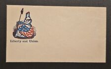 Original Civil War Era Illustrated Envelope Lady Liberty & Union Shield picture