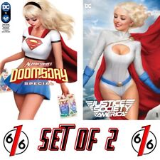 🔥 SUPERGIRL & POWER GIRL SZERDY Variant Set Action Comics Doomsday 1 & JSA 1 picture