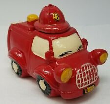 Figurine Fire Engine Character A11 Handmade 1970s Ceramic Vintage  picture